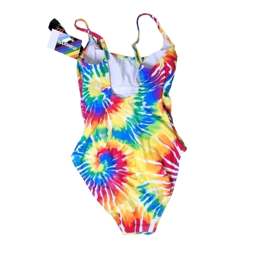 Sirena One Piece Rainbow Tie Dye #TAKEPRIDE Swimsuit - Picture 7 of 11